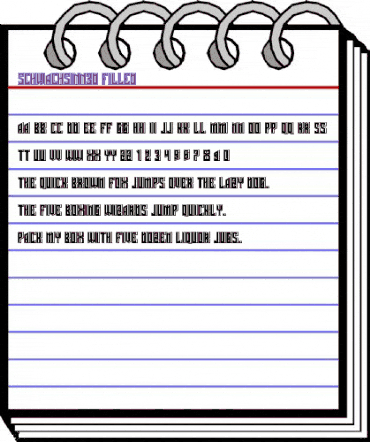Schwachsinn 3D Filled Regular animated font preview