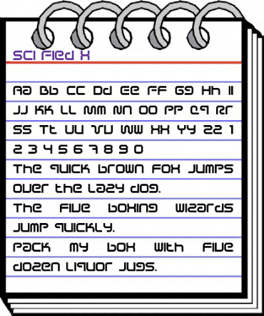 Sci Fied X Regular animated font preview Sci Fied X Regular animated font preview