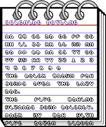 Scienide Outline Regular animated font preview