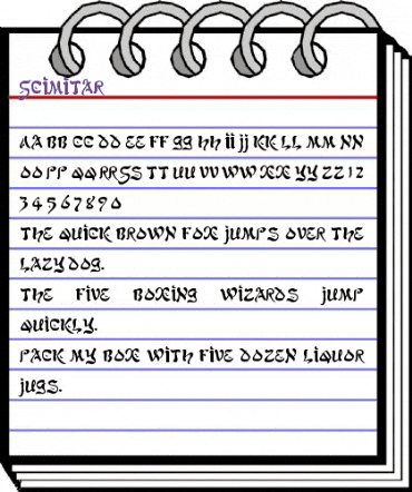 Scimitar Regular animated font preview Scimitar Regular animated font preview