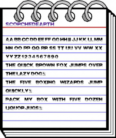 Scorched Earth Regular animated font preview