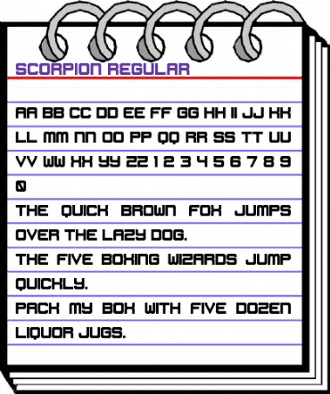 Scorpion Regular animated font preview Scorpion Regular animated font preview