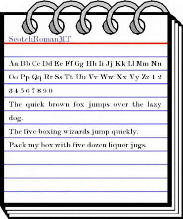 ScotchRomanMT Roman animated font preview ScotchRomanMT Roman animated font preview