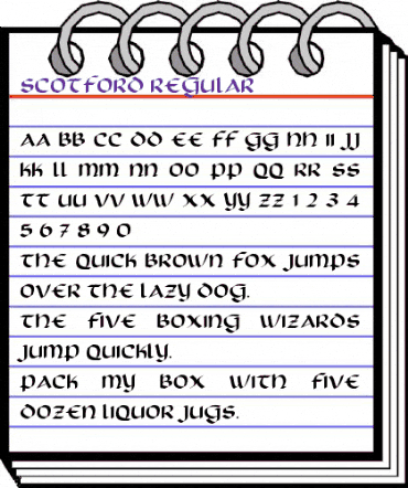 Scotford Regular animated font preview Scotford Regular animated font preview