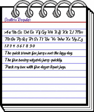 Scotters Regular animated font preview