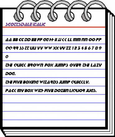 Scottsdale Italic animated font preview Scottsdale Italic animated font preview