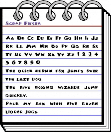 Scrap Fiesta Regular animated font preview Scrap Fiesta Regular animated font preview