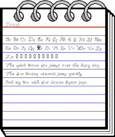 Scrapt Regular animated font preview