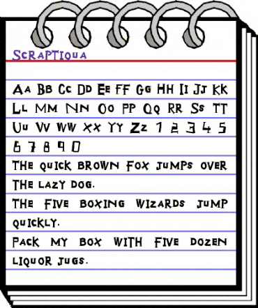 ScrapTiqua Regular animated font preview ScrapTiqua Regular animated font preview