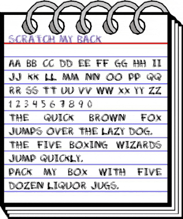 Scratch my back Regular animated font preview