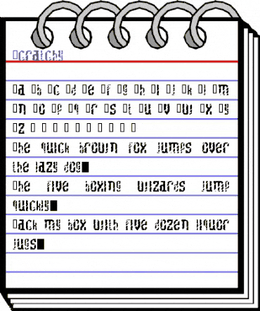 Scratchy Regular animated font preview