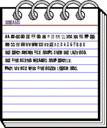 screamo Regular animated font preview