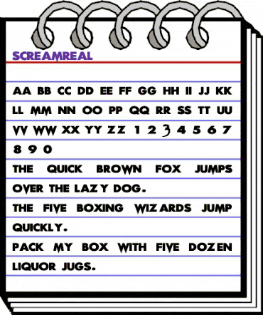 Scream Real Regular animated font preview Scream Real Regular animated font preview