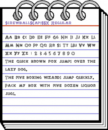 ScrewballSCapsSSK Regular animated font preview