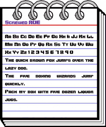 Screwed AOE Regular animated font preview Screwed AOE Regular animated font preview