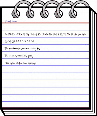 ScrewPuzzles Regular animated font preview