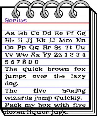 Scribs Regular animated font preview