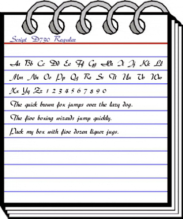 Script-D730 Regular animated font preview Script-D730 Regular animated font preview