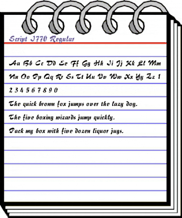 Script-I770 Regular animated font preview Script-I770 Regular animated font preview