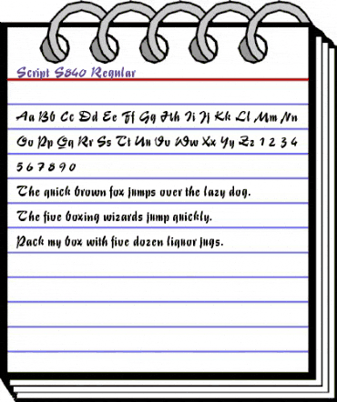 Script-S840 Regular animated font preview