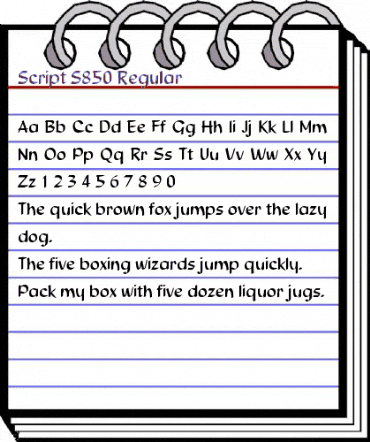 Script-S850 Regular animated font preview