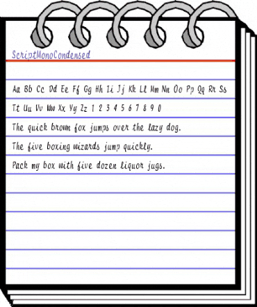 ScriptMonoCondensed Regular animated font preview ScriptMonoCondensed Regular animated font preview