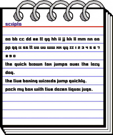 Scripto Regular animated font preview