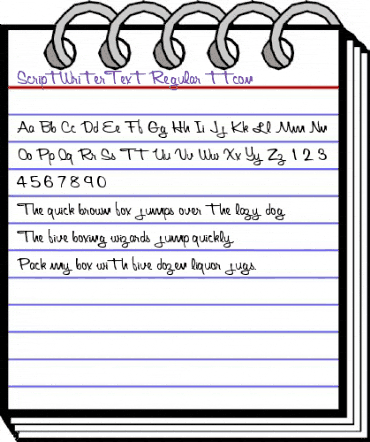 ScriptWriterText Regular animated font preview