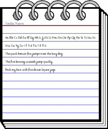 Scritta Nuova Regular animated font preview