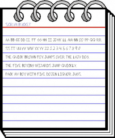 Scrum-Bucket Regular animated font preview Scrum-Bucket Regular animated font preview