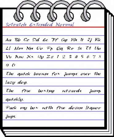 SctratchExtended Normal animated font preview
