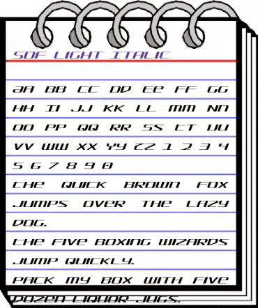 SDF Light Italic Light Italic animated font preview SDF Light Italic Light Italic animated font preview