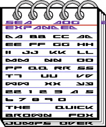 Sea Dog 2001 Expanded Expanded animated font preview