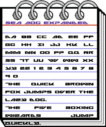 Sea-Dog Expanded Expanded animated font preview Sea-Dog Expanded Expanded animated font preview