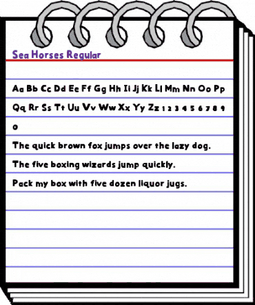 Sea Horses Regular animated font preview