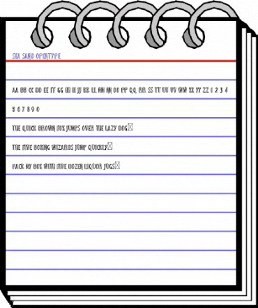 Sea Sand Regular animated font preview