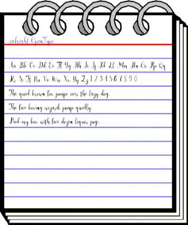 seabright Regular animated font preview