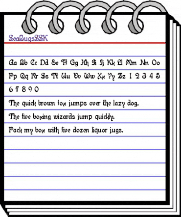 SeaBugsSSK Regular animated font preview SeaBugsSSK Regular animated font preview