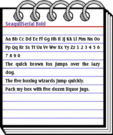 SeagullSerial Bold animated font preview SeagullSerial Bold animated font preview
