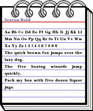 Seaton-Bold Regular animated font preview