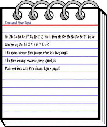 Seaweed Regular animated font preview