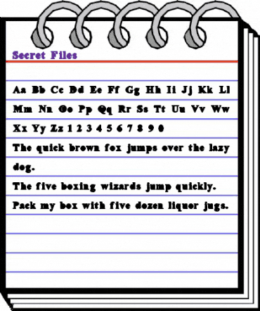 Secret Files Regular animated font preview