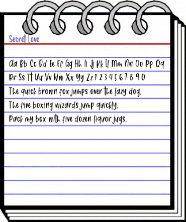 Secret Love Regular animated font preview