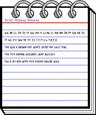 Secret Message Regular animated font preview