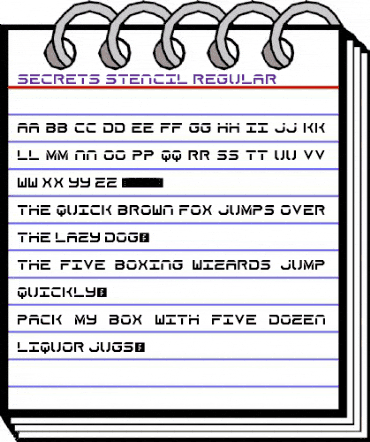 Secrets Stencil Regular animated font preview Secrets Stencil Regular animated font preview