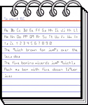 Segment16C Regular animated font preview Segment16C Regular animated font preview