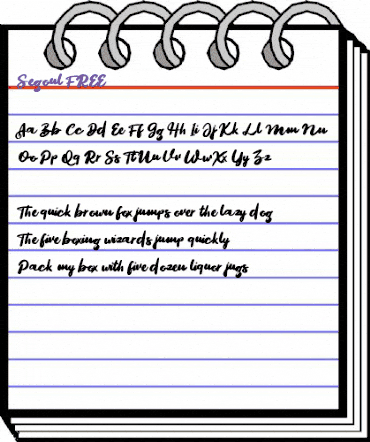 Segoul FREE Regular animated font preview