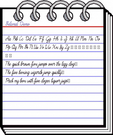 Selamat Demo Regular animated font preview