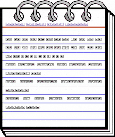 Select Linear Light Regular animated font preview