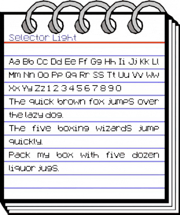 Selector Light animated font preview Selector Light animated font preview